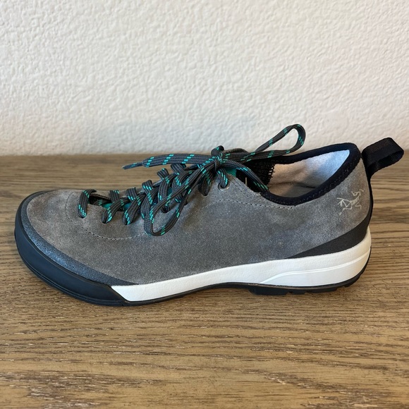 Arcteryx acrux sl leather approach hiking shoe ortholite vibrant grey - Picture 2 of 11